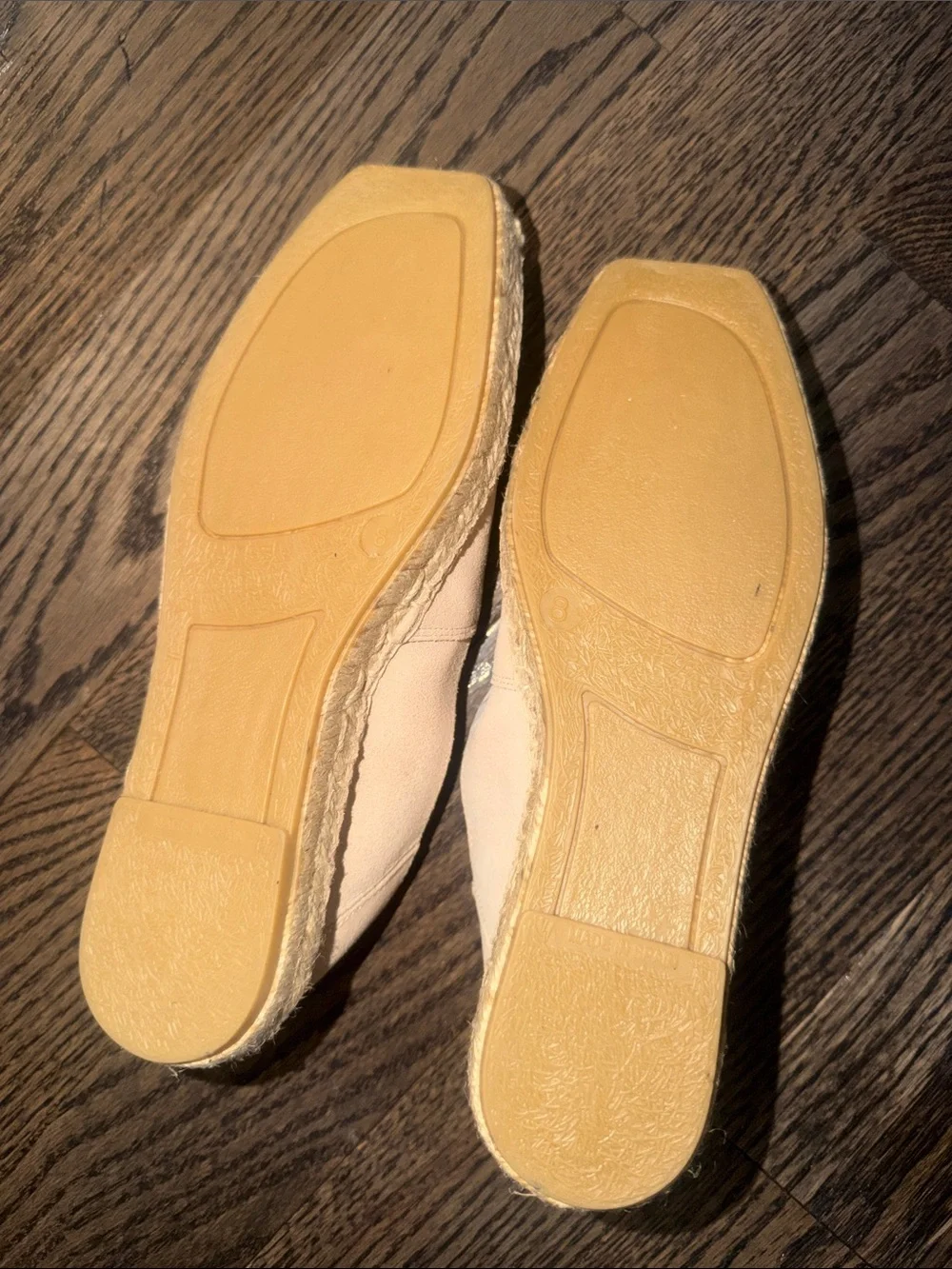 New! Banana Republic Suede Espadrilles Flats 8 Shoes Ivory Mivano Italia